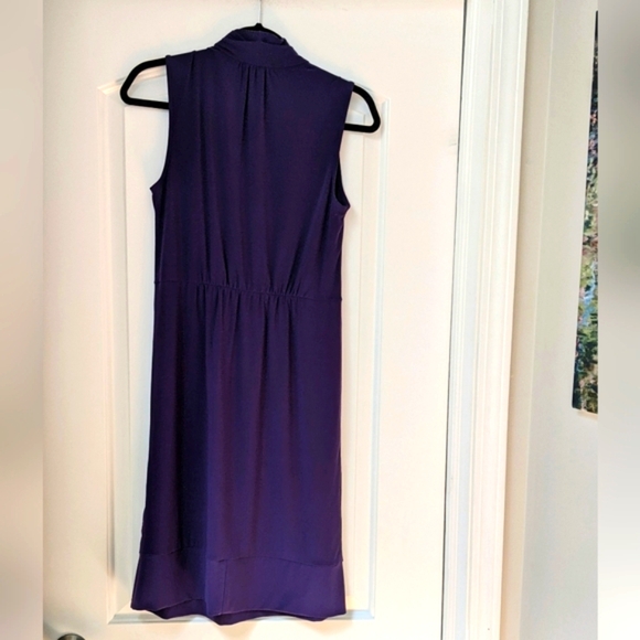 Daisy Fuentes Royal Purple Sleeveless Dress with removable tie sash, Size S - Picture 2 of 16